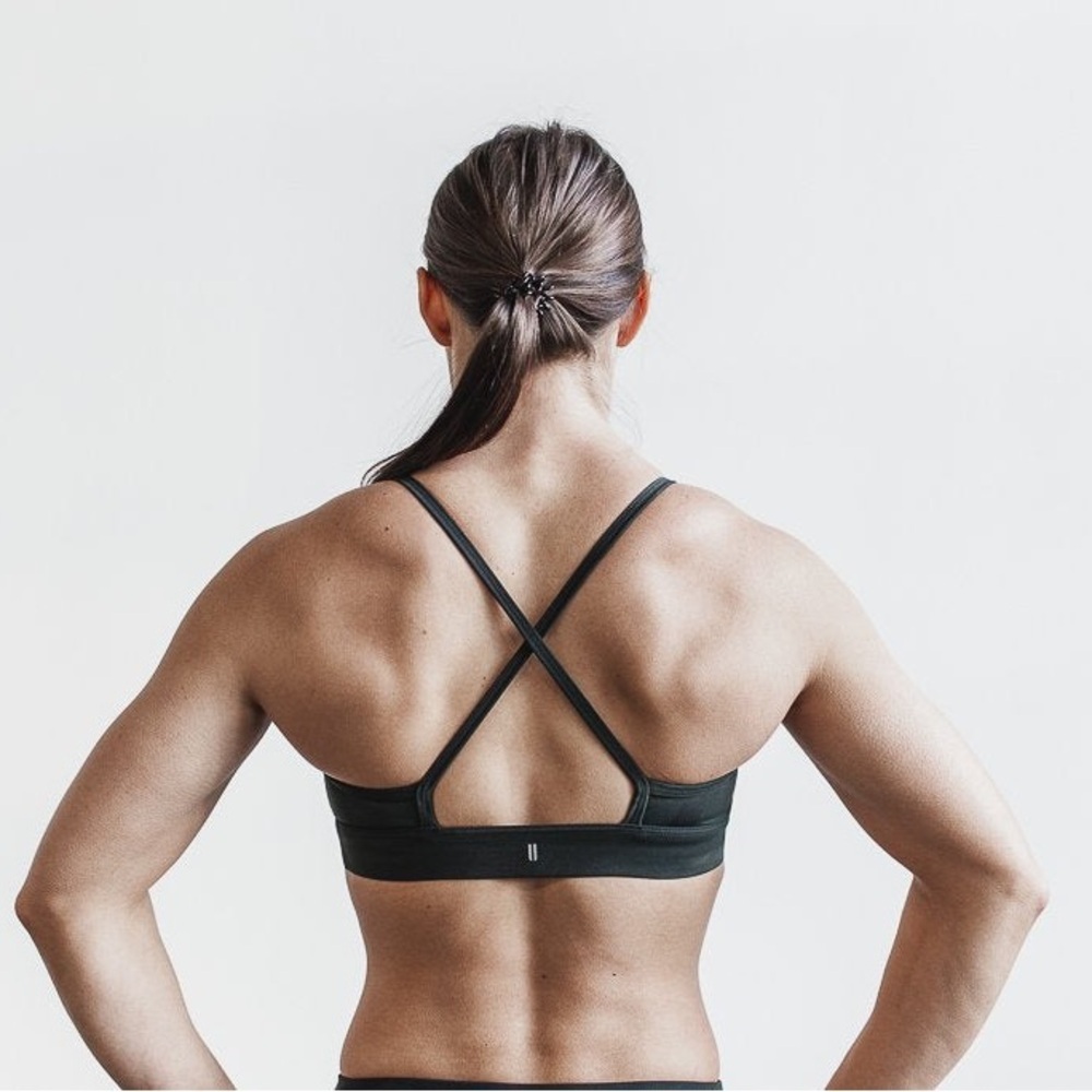 NWT NOBULL Matte High-Neck Sports Bra - XS - NB Print (green and black)